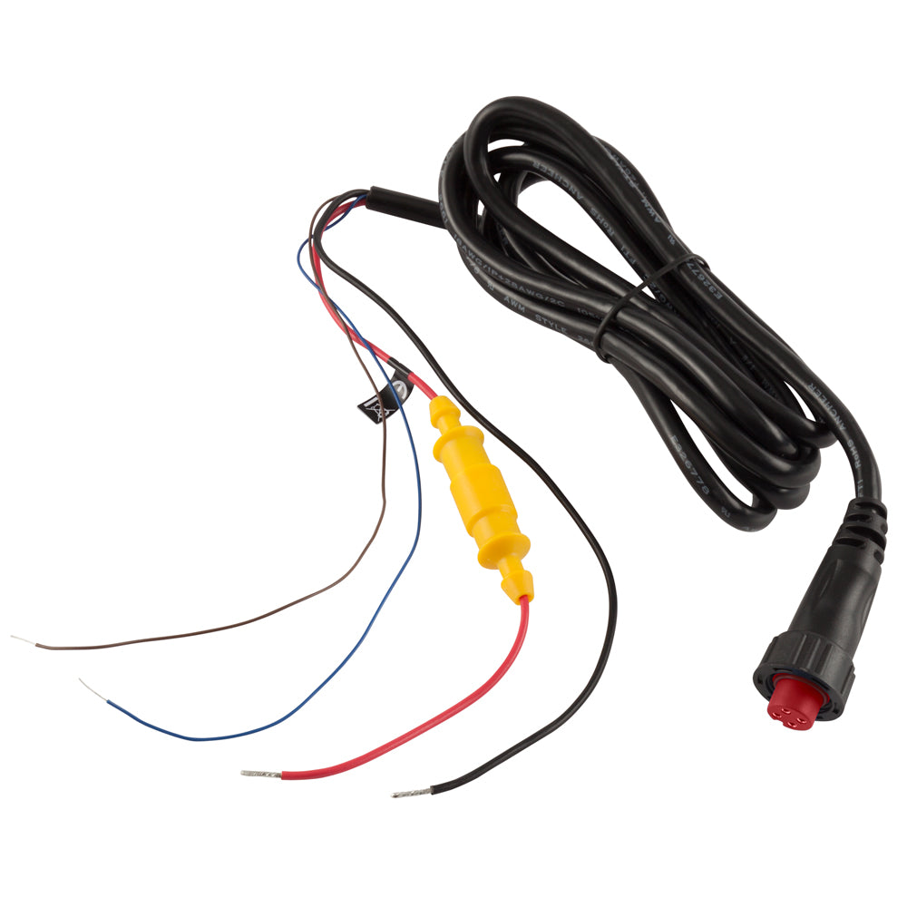 Garmin power and data cable for echoMAP CHIRP 7Xdv, 7Xsv, and 9Xsv marine chartplotters, used for charging and data transfer.