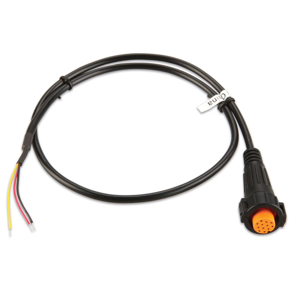 Garmin Rudder Feedback Cable for autopilots, close-up of the cable with connectors, used in marine autopilot systems.