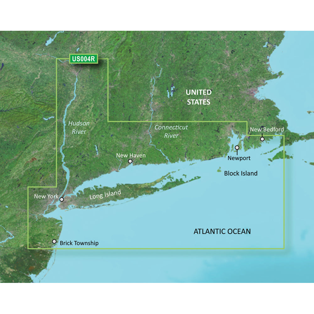 Garmin BlueChart g3 Vision HD chart for New York displayed on microSD/SD card, featuring detailed nautical maps and navigation data.