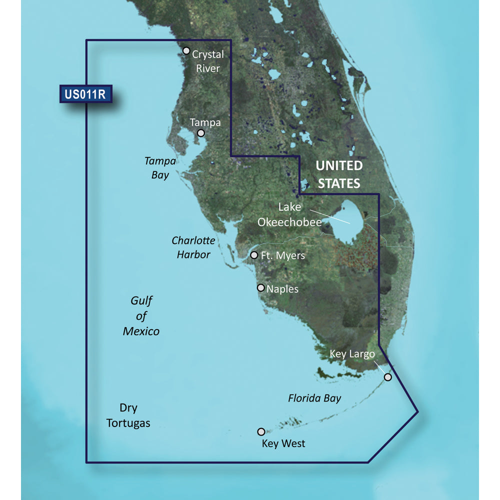 Garmin BlueChart g3 Vision HD chart for Southwest Florida on microSD/SD, showing detailed nautical map and coastline features.