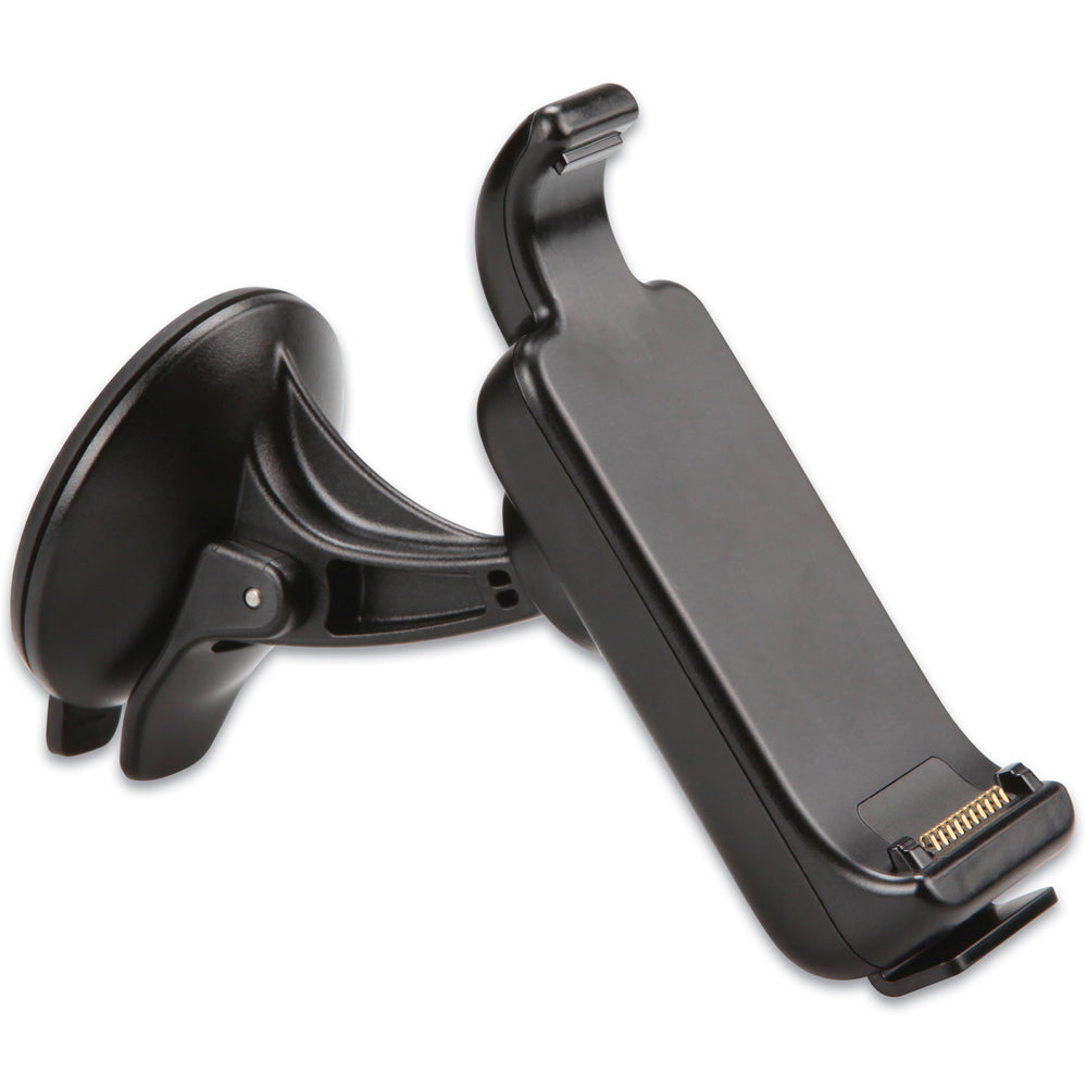 Garmin suction cup mount with speaker for nuvi 3550LM and 3590LMT GPS devices, shown attached to a vehicle windshield.