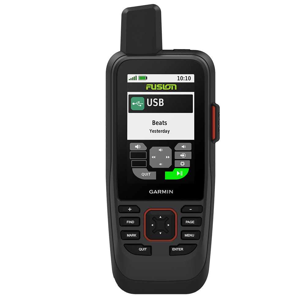 Garmin GPSMAP 86sci handheld GPS device with inReach and BlueChart g3 Coastal Charts, featuring a blue screen and navigation buttons.