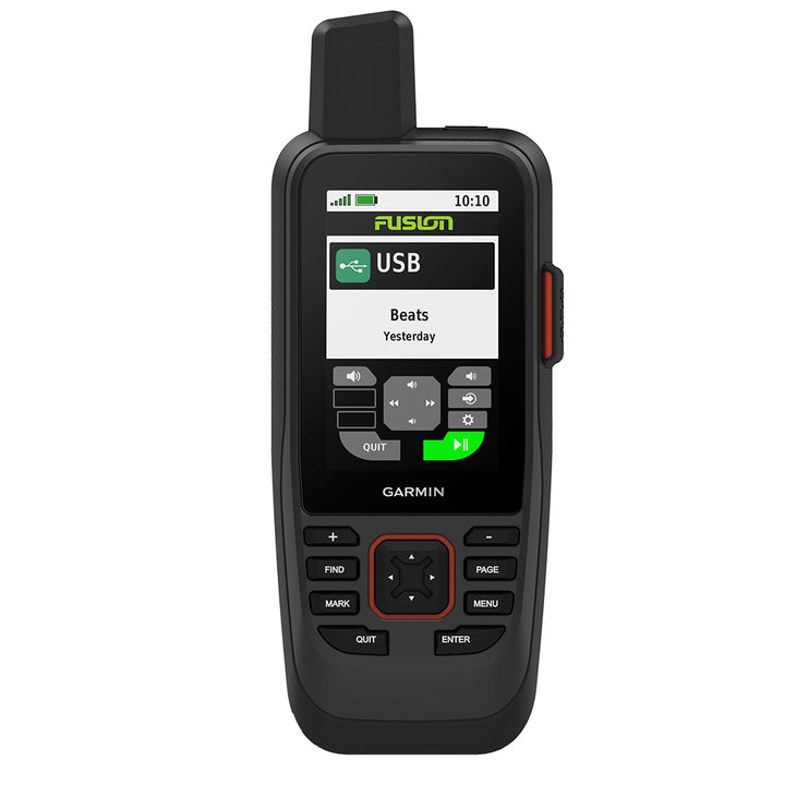 Garmin GPSMAP 86sci handheld GPS device with inReach and BlueChart g3 Coastal Charts, featuring a blue screen and navigation buttons.