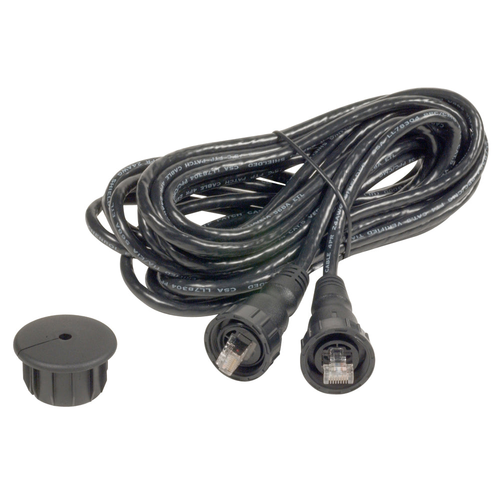 Garmin 20-foot marine network cable with RJ45 connector, designed for marine network and communication systems.