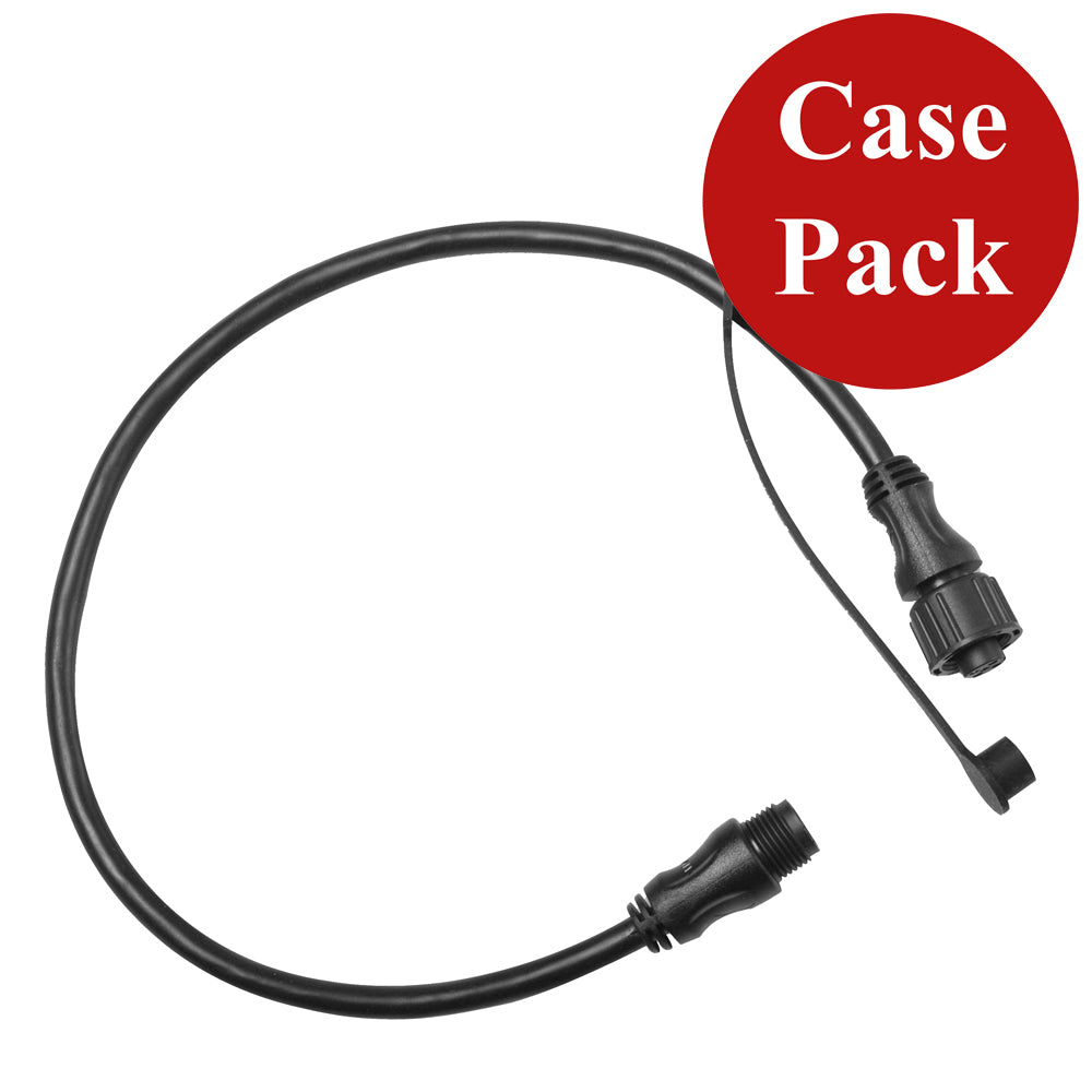 Garmin NMEA 2000 backbone/drop cable, 1 meter, for marine electronics, shown in a case of 10, black color, durable build.