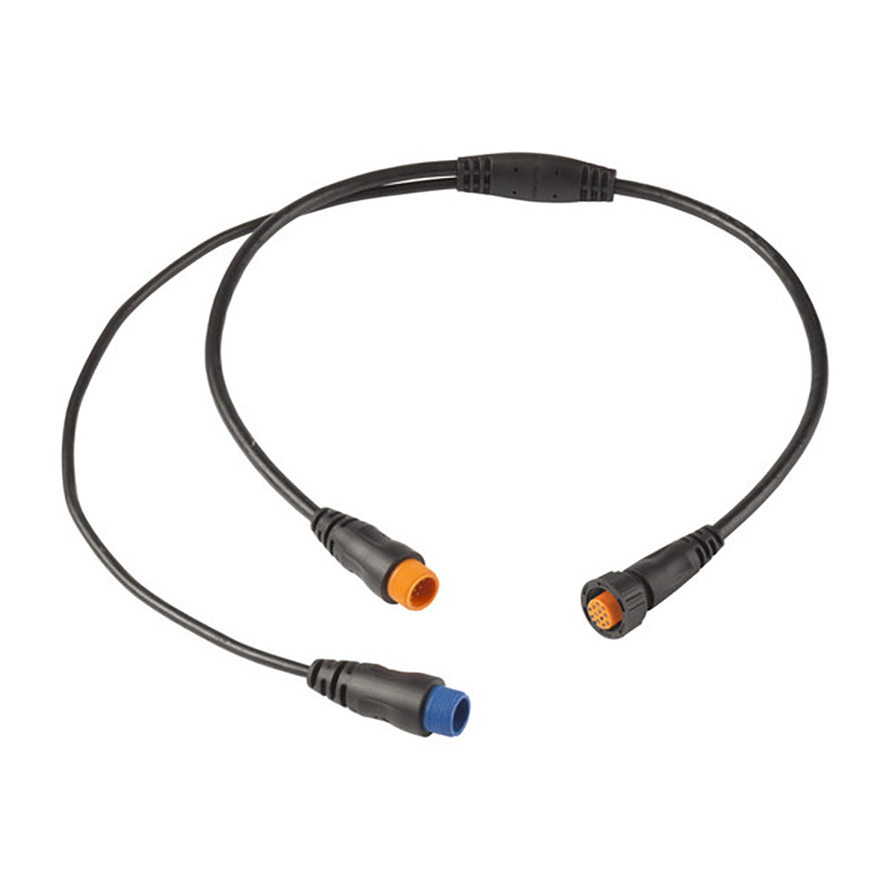 Garmin transducer adapter cable for P72, P79, GT15, and GT30 models, compatible with echoMAP CHIRP fish finders.