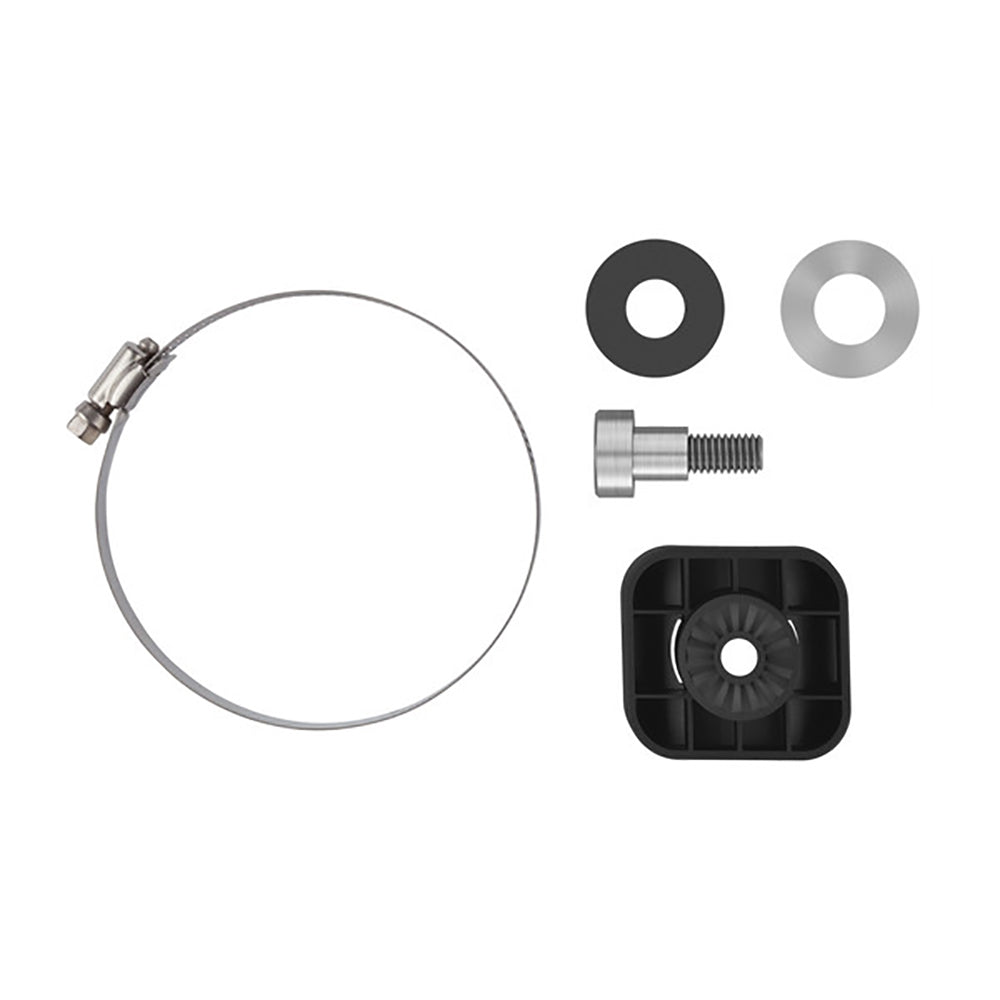 Garmin trolling motor barrel mount for Panoptix LVS32 transducer, durable accessory for marine fishing and boat navigation.