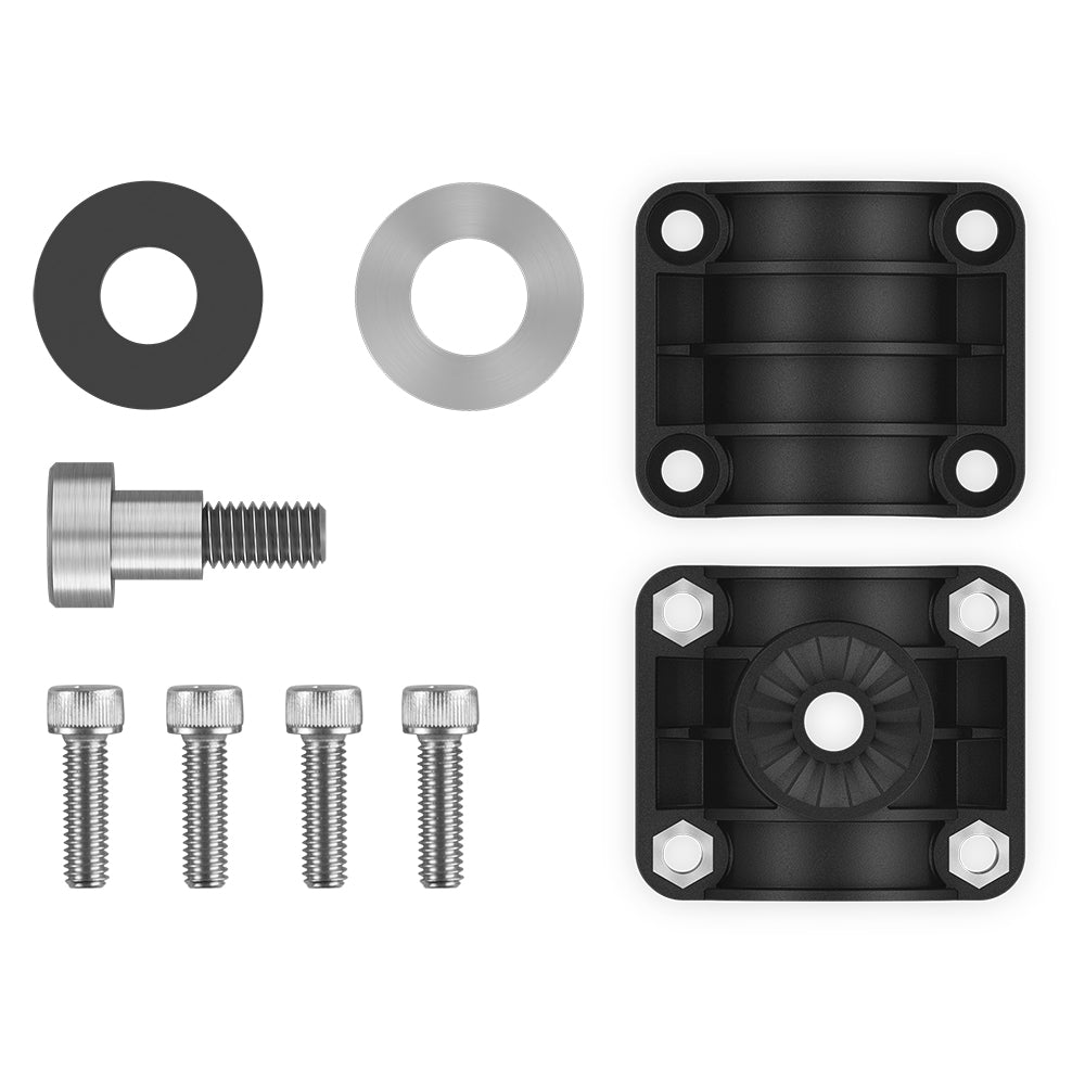 Garmin trolling motor shaft mount for Panoptix LVS32 transducer, durable accessory for boat fishing equipment.