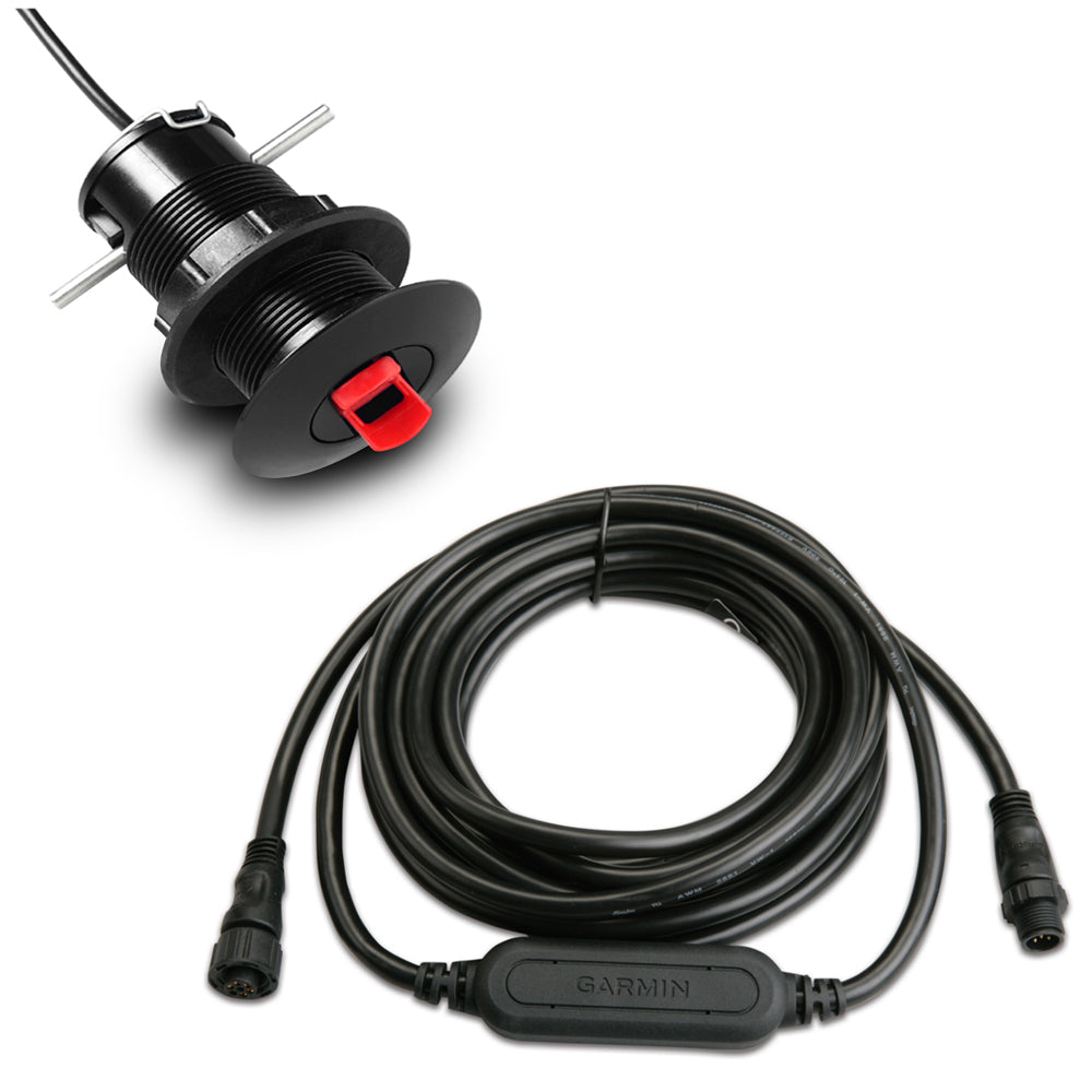 Garmin GST 43 Thru-Hull Speed and Temperature Transducer with GST 10 bundle, marine boat transducer device on a vessel