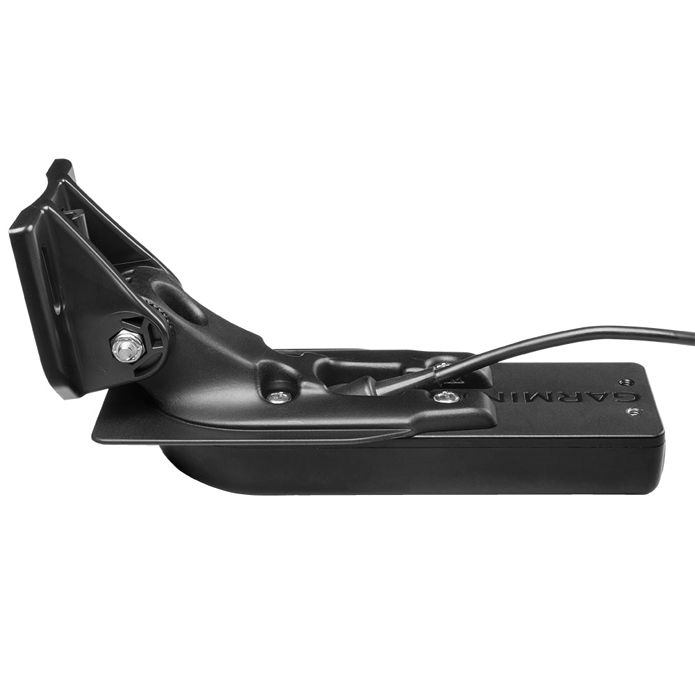 Garmin GT24UHD-TM transducer for ultra high-definition scanning sonar, showing the all-in-one marine transducer device.