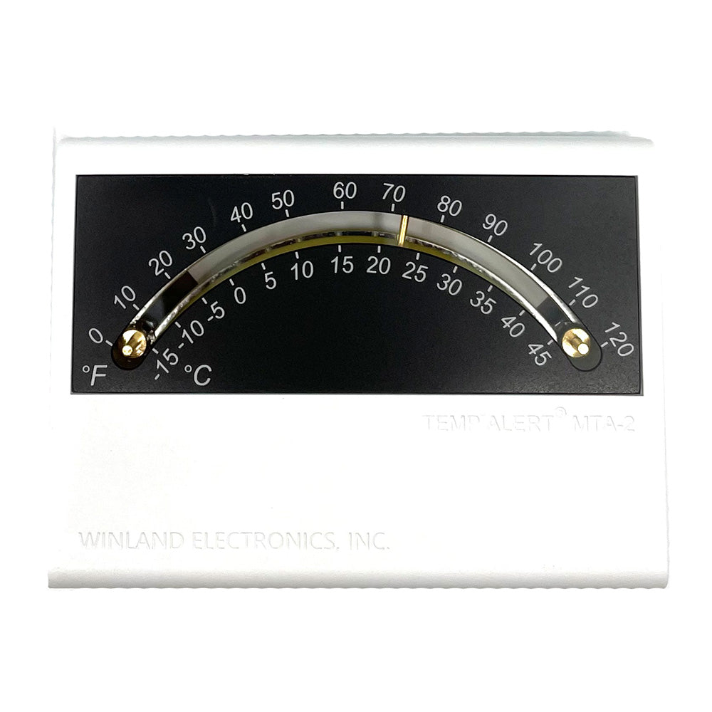 GOST wireless analog temperature sensor for security systems, showing a compact device with sensor probe and wireless transmitter.