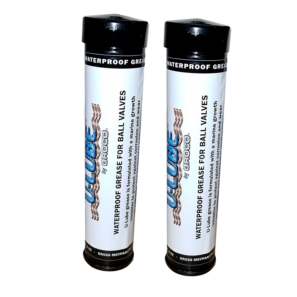 GROCO U-Lube Cartridge 3oz, 2-pack, marine accessories, lubrication cartridges for plumbing and boat maintenance