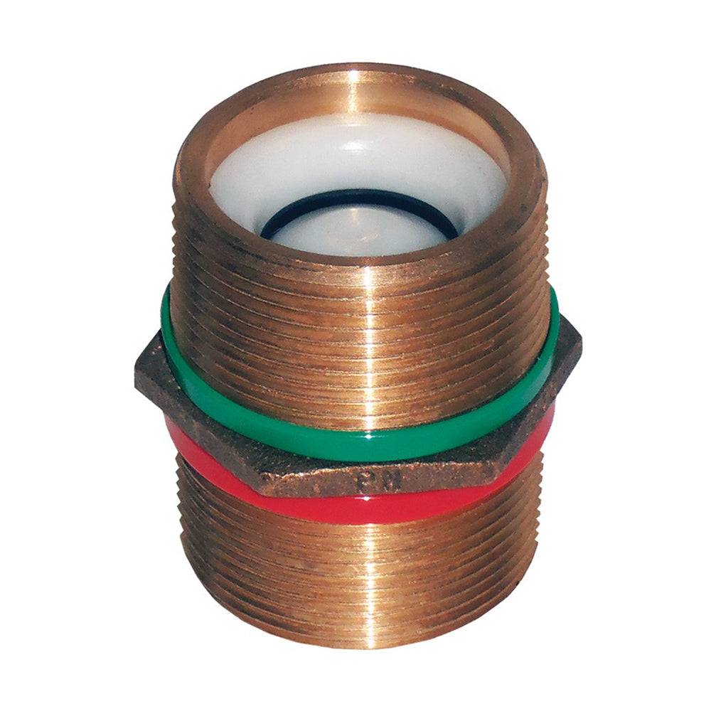GROCO 3/4-inch bronze nipple check valve for plumbing fittings, with threaded connections and durable metal construction.