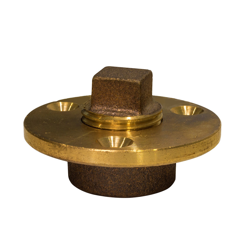 GROCO Garboard Drain fitting with plug, marine boat hardware, stainless steel construction, for hull drainage system