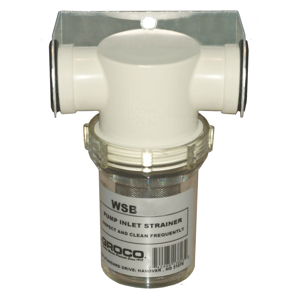 GROCO 1-1/4-inch freshwater strainer with #304 stainless steel basket, designed for durable water filtration and debris removal.