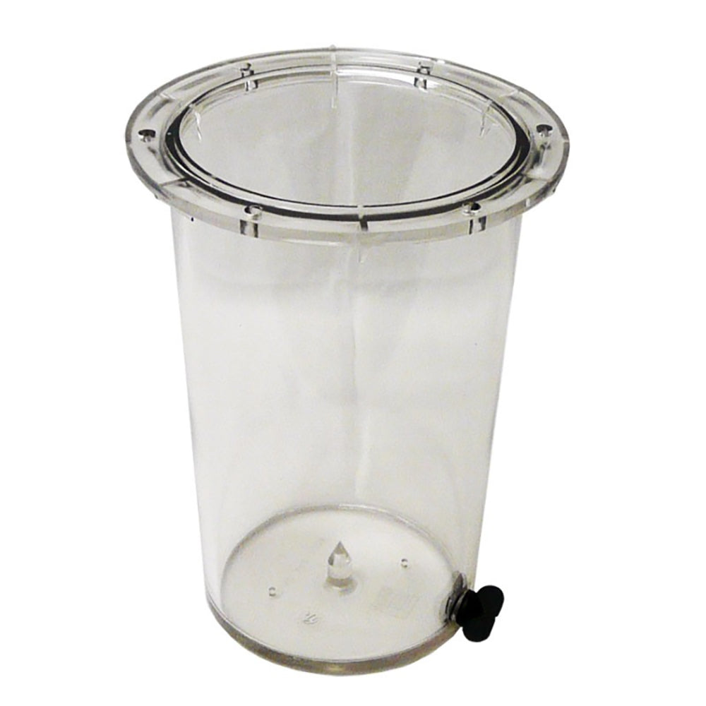 GROCO ARG-1253 sight glass for strainers and baskets, fits ARG-1250, clear view of internal components in a plumbing system.