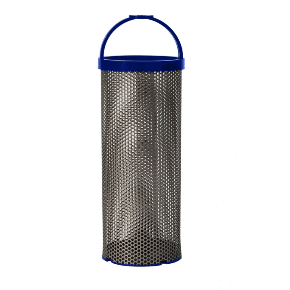 GROCO BS-3 stainless steel basket strainer, 2.6" x 7.3", designed for plumbing or filtration applications, with a durable mesh design.