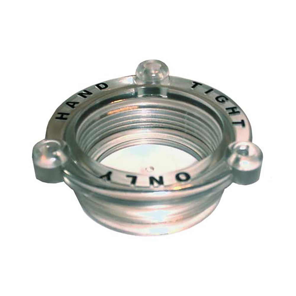 GROCO non-metallic strainer cap fitting ARG-1000 and ARG-1250 strainers, made of durable black plastic for marine applications