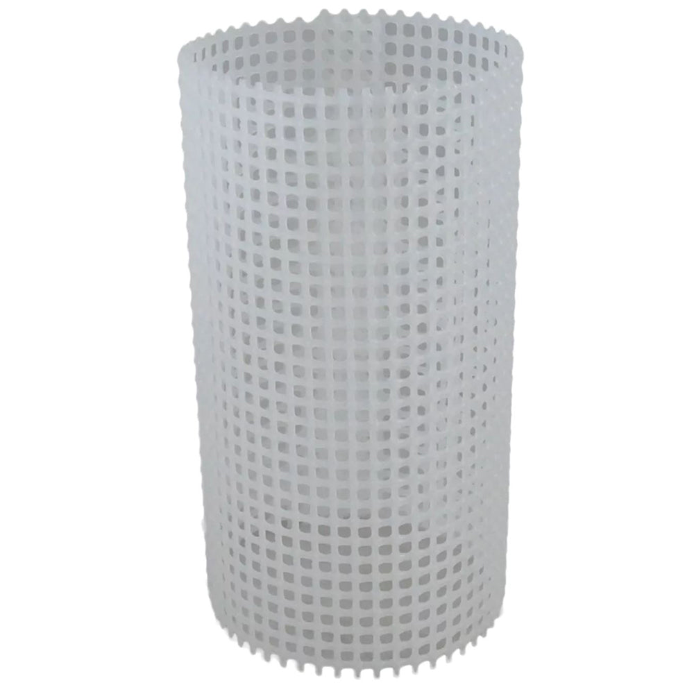 GROCO PWSA-751 poly basket strainer fitting WSA-500, WSB-500, and WSB-750 models, plastic mesh filter for plumbing systems.