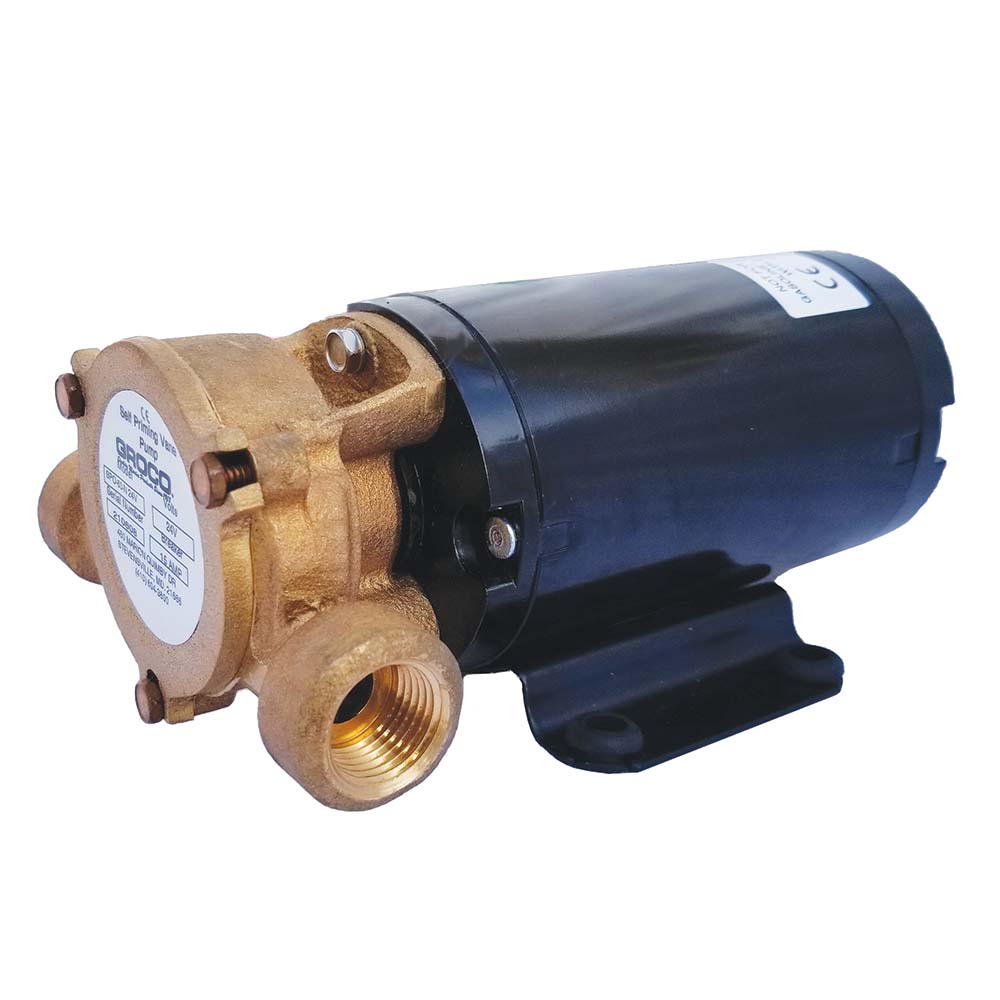 GROCO 12V heavy-duty positive displacement vane transfer pump for reliable fluid transfer applications