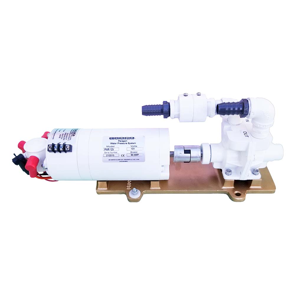 GROCO Paragon Senior 12V water pressure system with washdown pump, compact marine pressure pump for reliable water flow