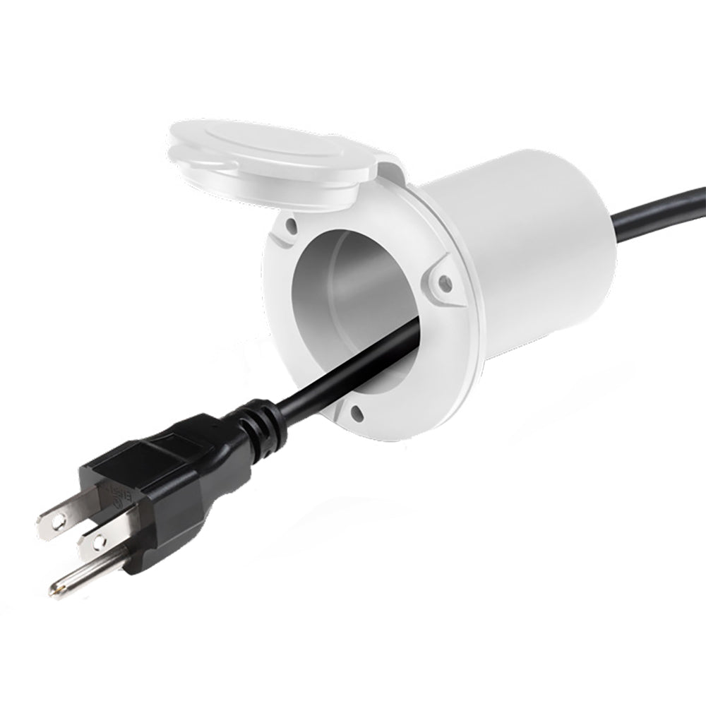 White Guest AC universal plug holder accessory with a compact design, suitable for organizing electrical plugs.