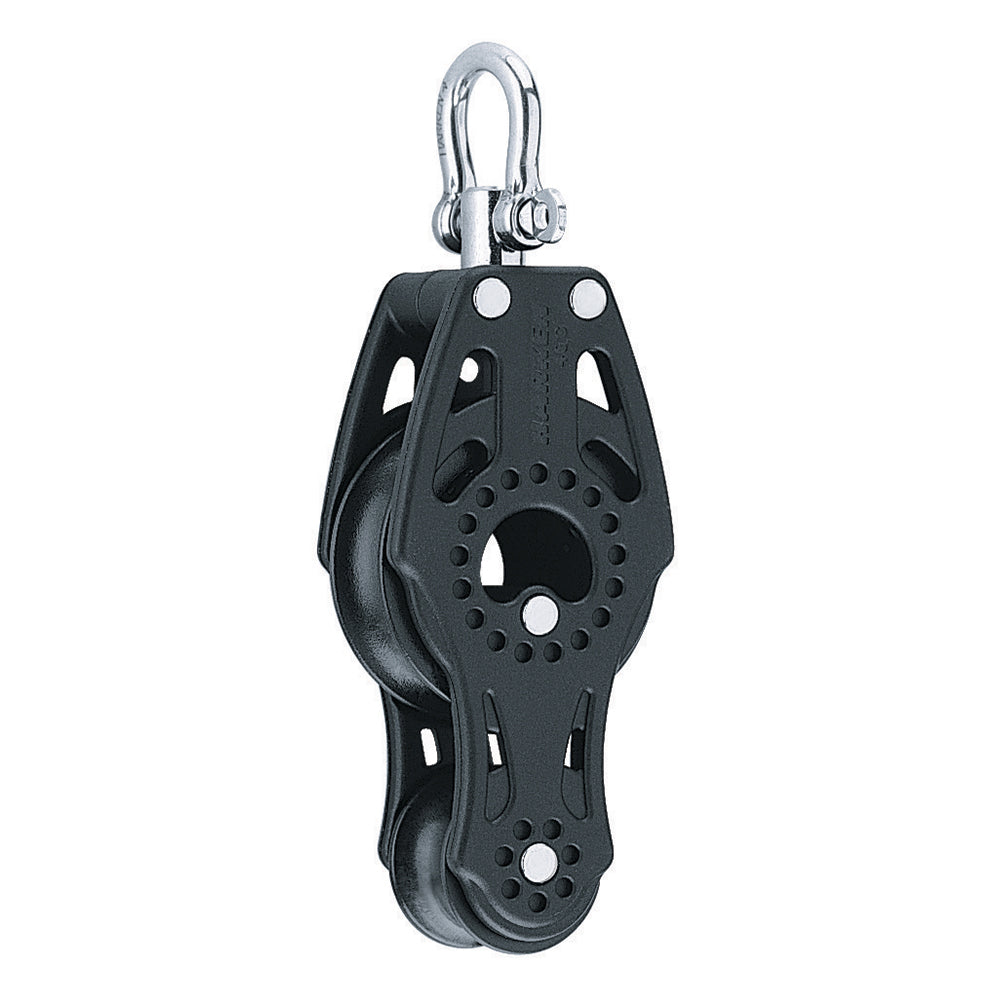 Harken 40mm Carbo Air Fiddle Block with swivel for sailing and rigging, made of lightweight, durable composite material