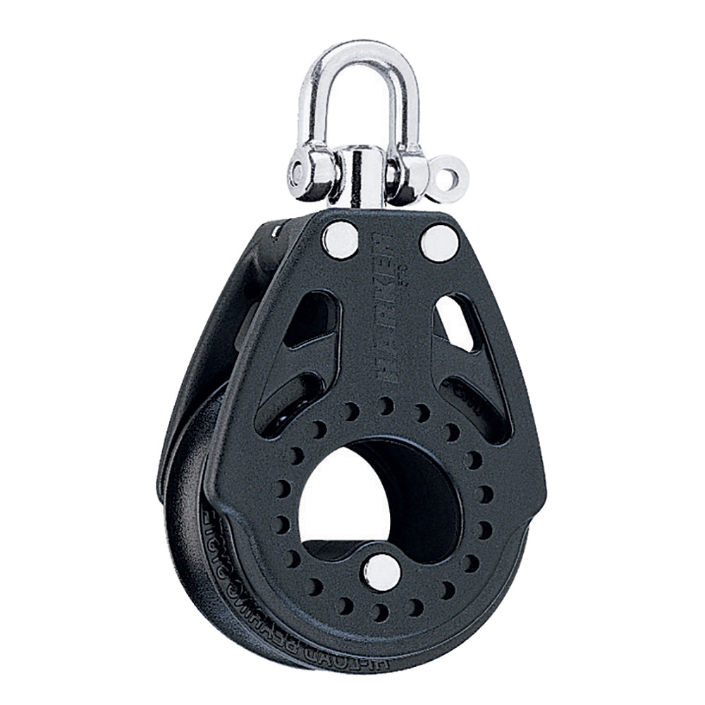 Harken 57mm Carbo Air Block with swivel, marine sailing block with lightweight carbon fiber construction and stainless steel swivel.