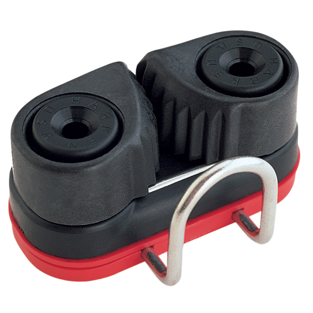 Harken Micro Carbo-Cam Cleat Kit with wire fairlead, lightweight hardware for sailing or marine applications, black finish.