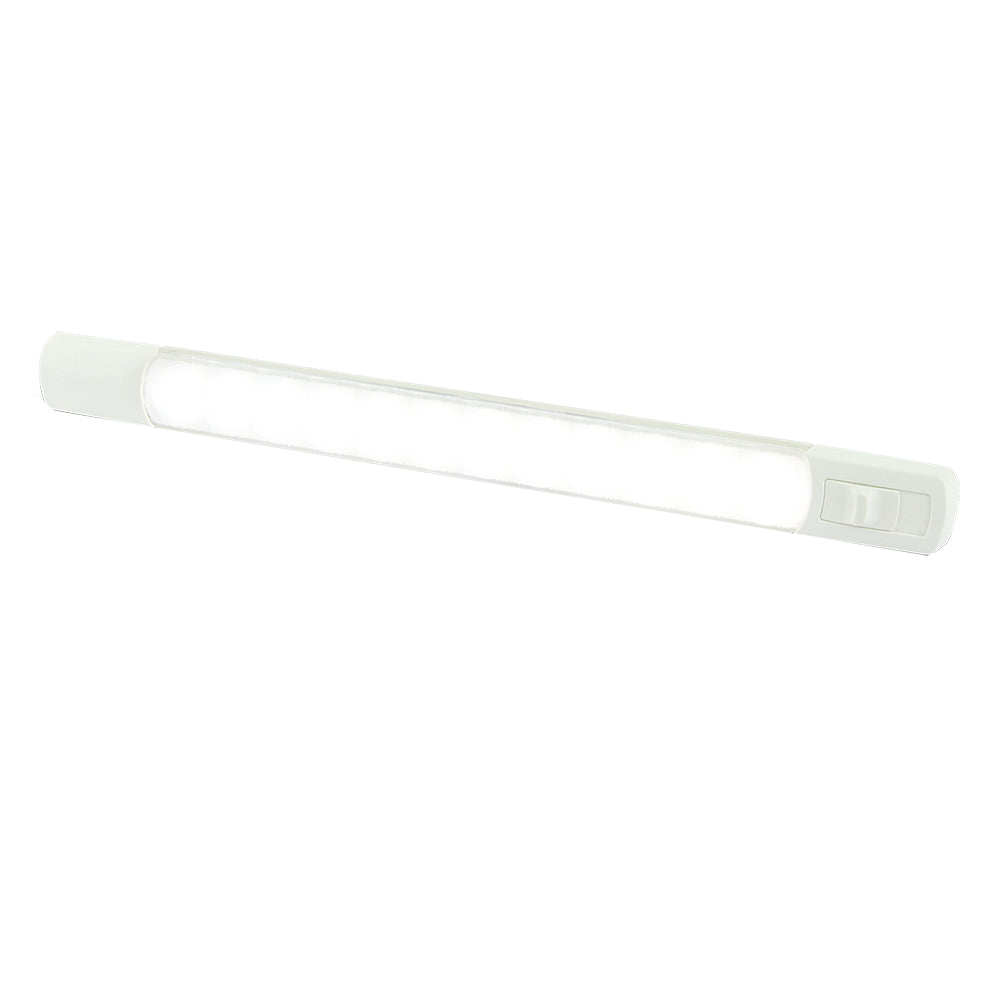 Hella Marine surface strip interior courtesy light with white LED and switch, 12V marine lighting for boats and vessels