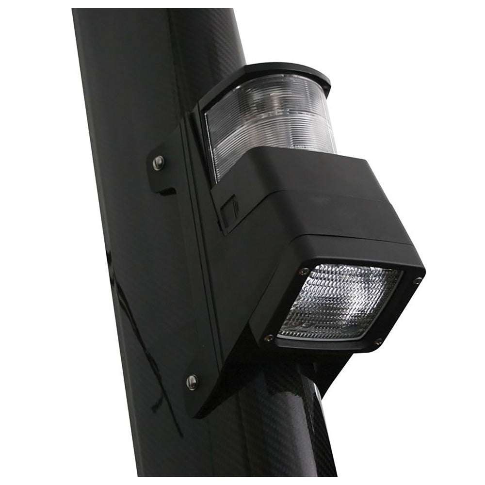 Hella Marine Halogen 8504 Series masthead/floodlight navigation lamp in black, designed for marine vessel lighting.