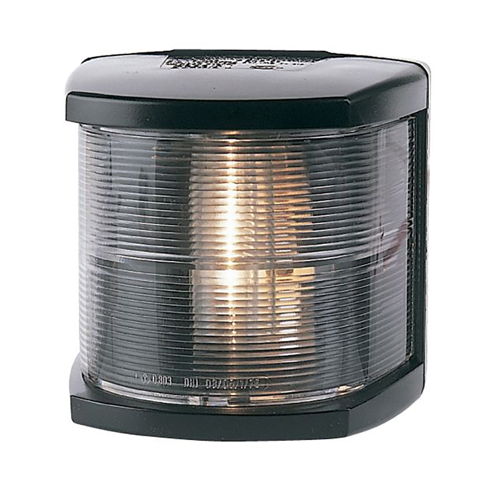 Hella Marine masthead navigation light with black housing, incandescent bulb, 3nm visibility, 12V, for marine boats.
