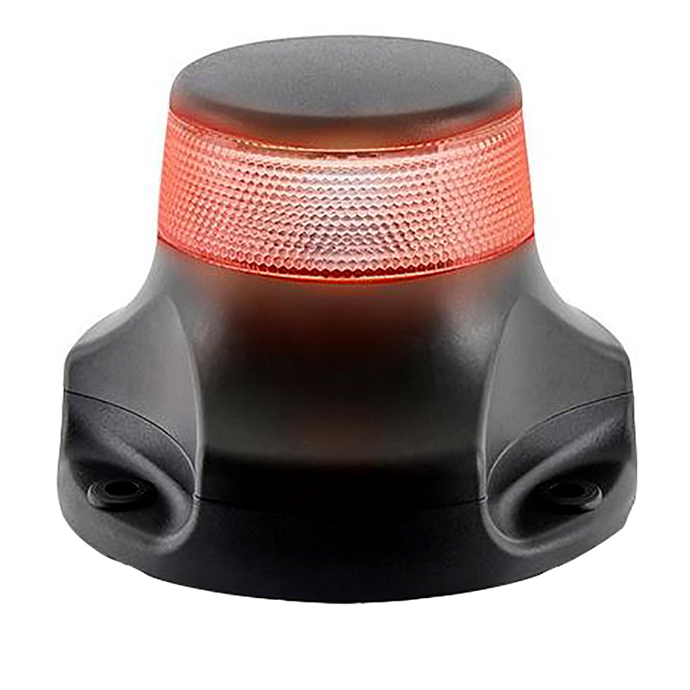 Hella Marine NaviLED 360 navigation light in black housing, red color, surface mount, 2 nautical miles visibility, all-round marine light