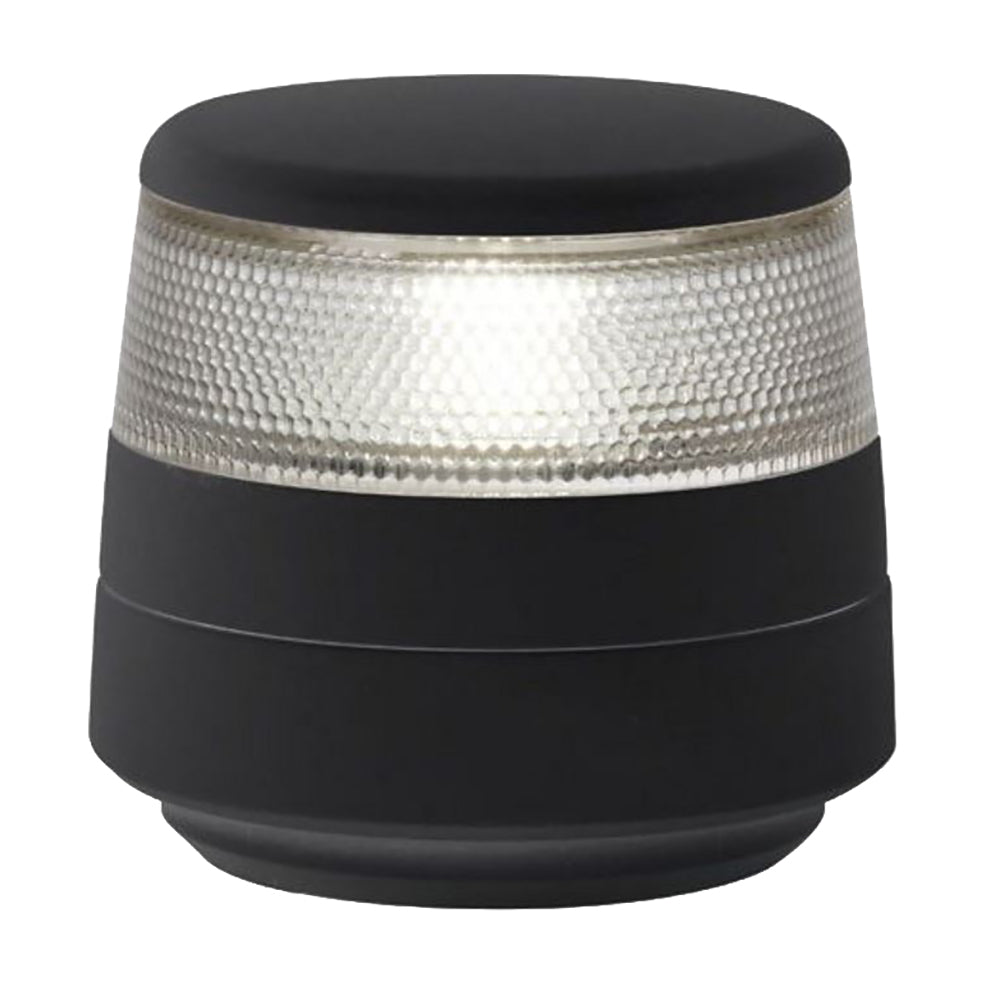 Hella Marine NaviLED 360 Compact navigation lamp with white light, black base, fixed mount, suitable for marine vessels.