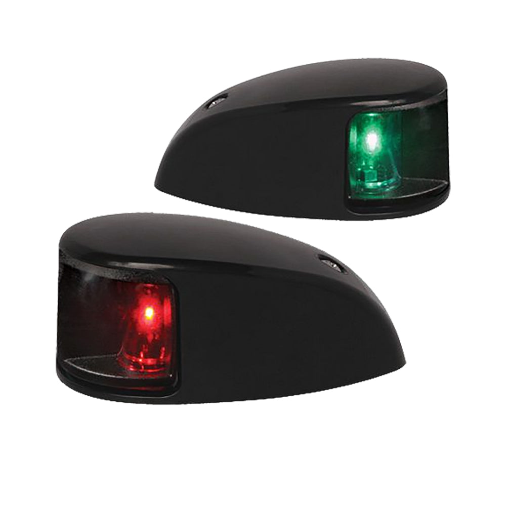 Hella Marine NaviLED Deck Mount Port &amp; Starboard Pair - 2nm - Clear Lens/Black Housing