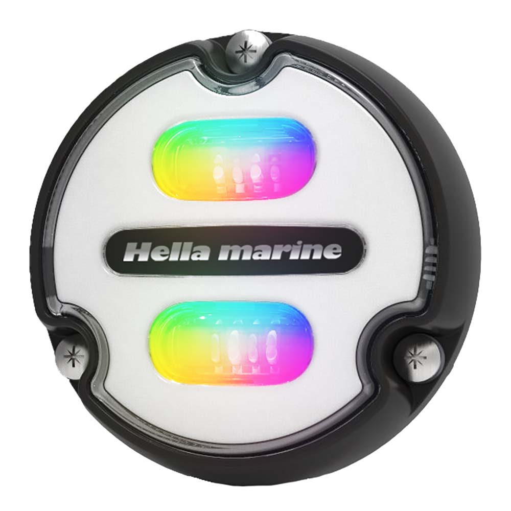 Projecteur sous-marin Hella Marine Apelo A1 RGB - 1800 lumens - Boîtier noir - Lentille blanche