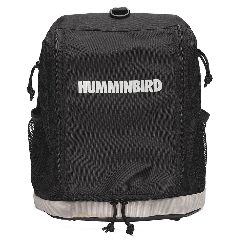 Humminbird ICE fishing flasher soft-sided carrying case for easy transport and storage of ice fishing electronics.