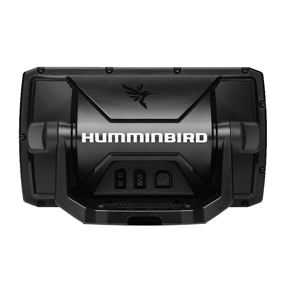 Humminbird HELIX 5 Sonar G2 fishfinder showing the device's screen with sonar display for underwater fish detection.