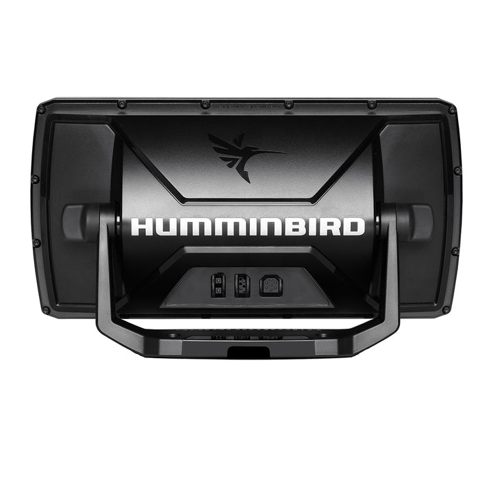 Humminbird HELIX 7 CHIRP MEGA DI GPS fishfinder combo with large display, showing sonar imaging and GPS mapping features.