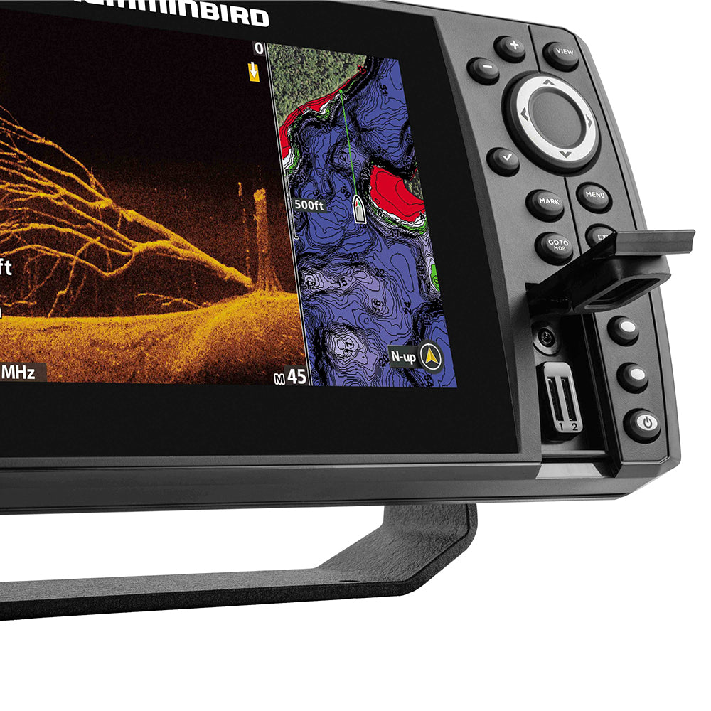 Humminbird HELIX 7 CHIRP MEGA DI GPS G4N fishfinder combo with display screen and sonar transducer for fishing navigation