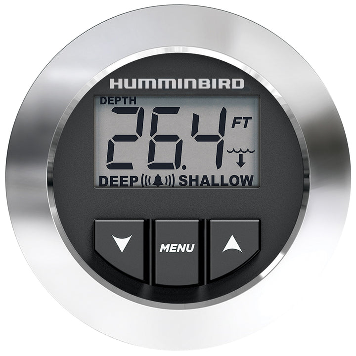 Humminbird HDR 650 instrument with black, white, or chrome bezel and TM transducer, suitable for marine navigation.