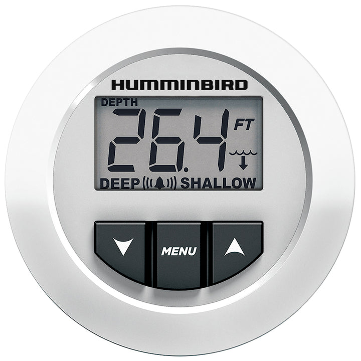 Humminbird HDR 650 instrument with black, white, or chrome bezel and TM transducer for marine or fishing use.