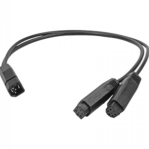 Humminbird 9 M SILR Y dual side-image transducer adapter cable for HELIX fish finders, used as transducer accessories.