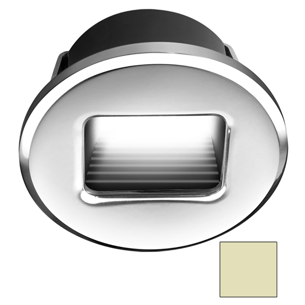 I2Systems Ember E1150Z interior courtesy light with polished chrome round design emitting warm white light