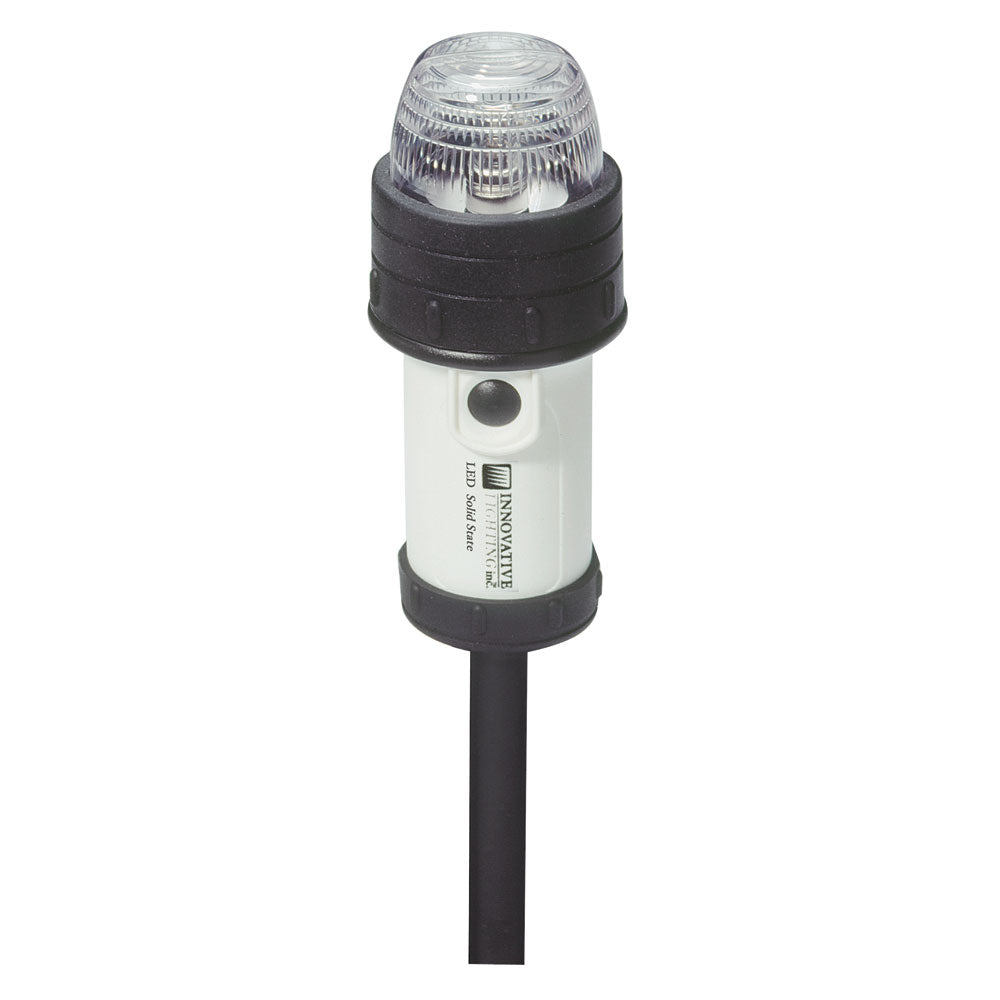 Innovative Lighting portable stern navigation light with 18-inch pole clamp, designed for marine vessels visibility and safety.