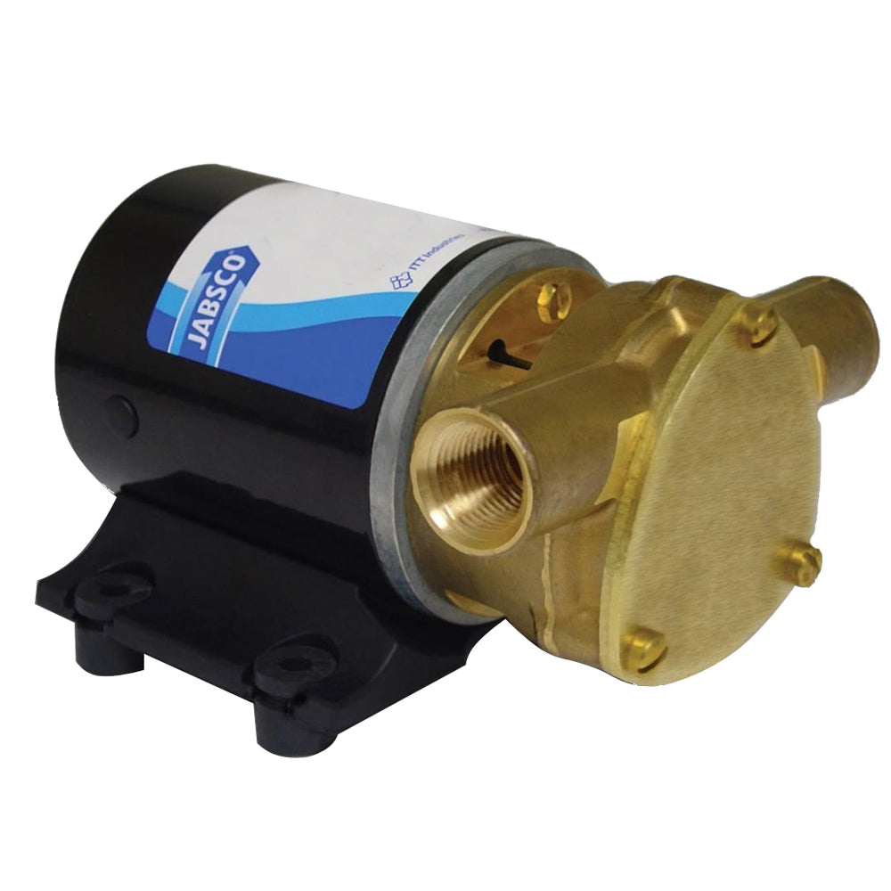 Jabsco ballast pump for marine use, featuring durable construction and compact design for efficient water transfer.