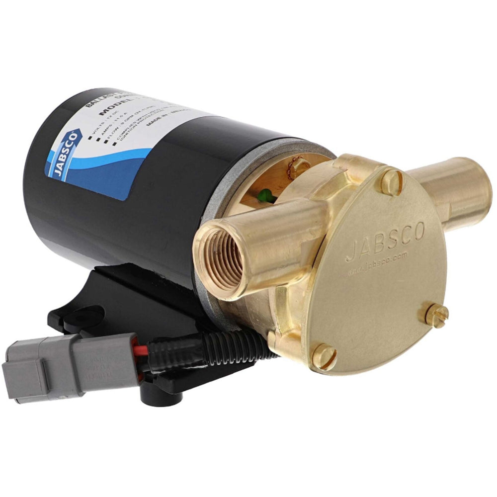 Jabsco Mastercraft 12V ballast pump for boats, compact marine pump with durable construction and reliable performance.