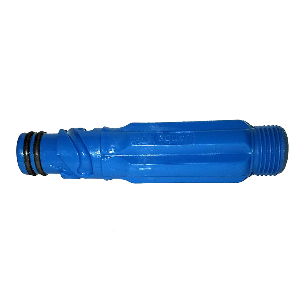 Jabsco flush mount hose adapter fitting, showing the metal connector with threaded end for marine plumbing applications.