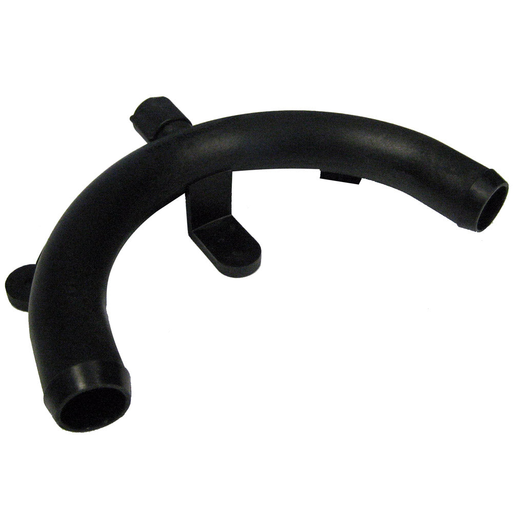 Jabsco 1-inch vented loop for marine sanitation systems, made by Jabsco, shown in a close-up image of the plumbing component.
