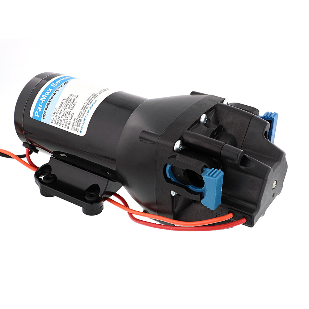 Jabsco Par-Max HD4 heavy-duty 12V water pressure pump for washdown, 4 GPM flow, 60 PSI, durable pressure pump design